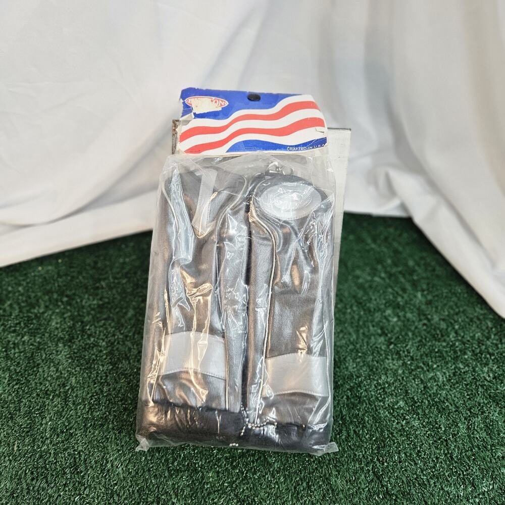 Vintage Burton Golf Head Covers New Old Stock Gray/Silver/Black USA Set of 4